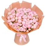Букет из 51 нежно розового пиона